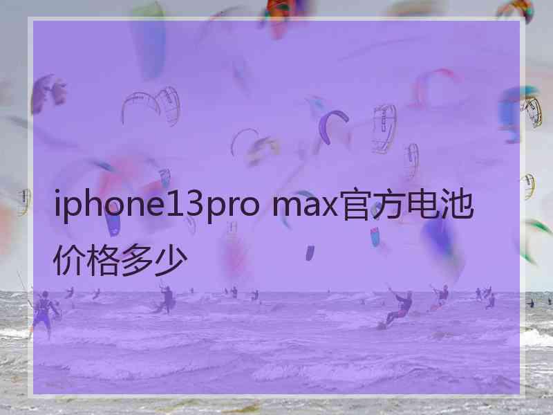 iphone13pro max官方电池价格多少