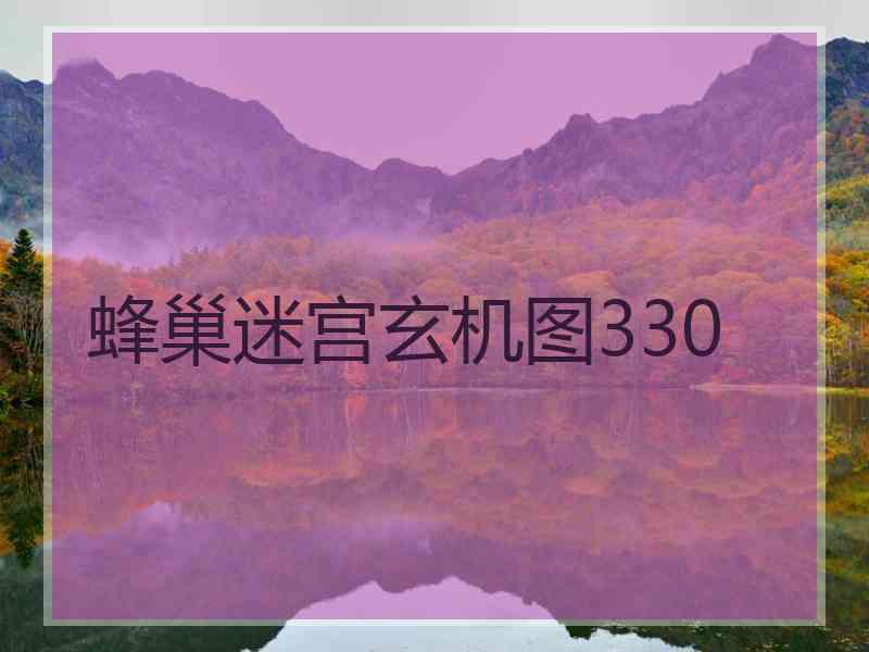 蜂巢迷宫玄机图330