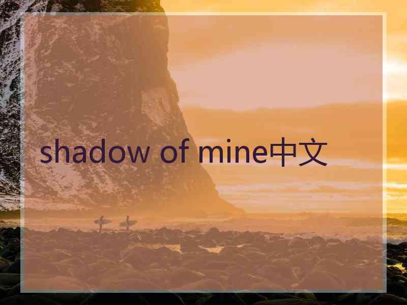 shadow of mine中文