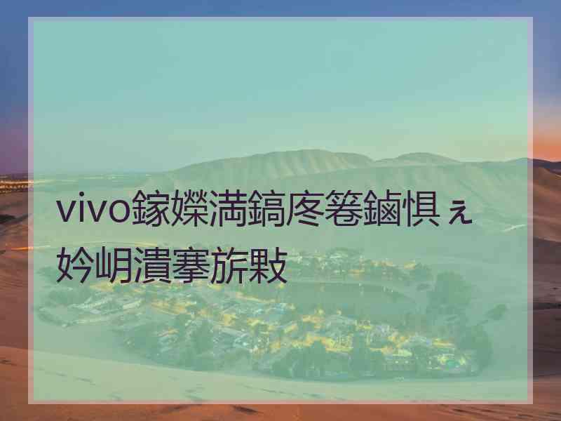 vivo鎵嬫満鎬庝箞鏀惧ぇ妗岄潰搴旂敤