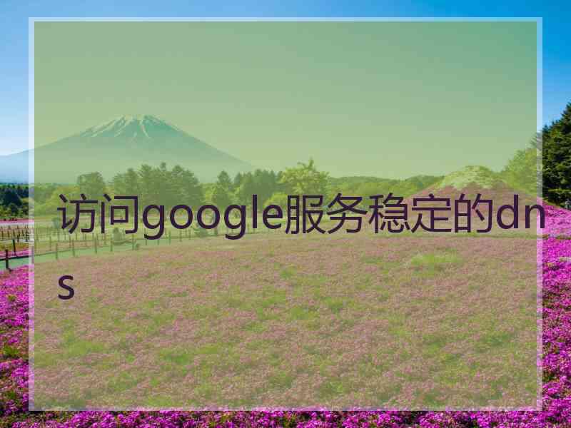 访问google服务稳定的dns