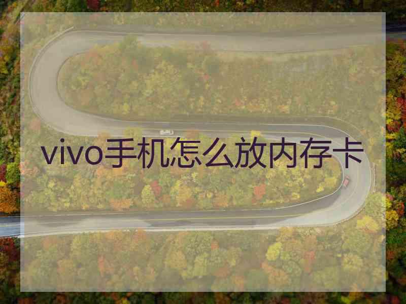 vivo手机怎么放内存卡