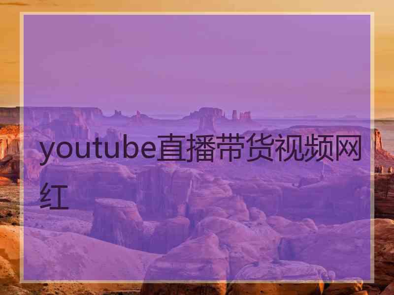 youtube直播带货视频网红