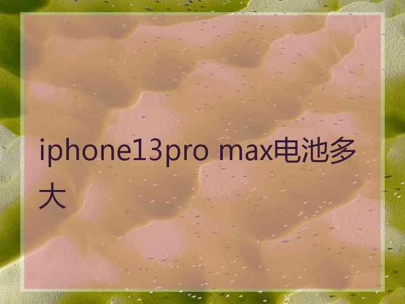 iphone13pro max电池多大