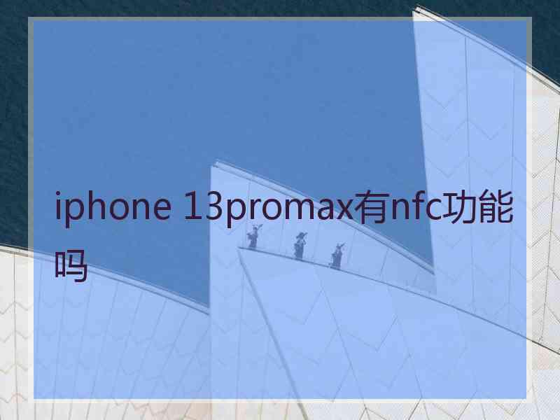 iphone 13promax有nfc功能吗