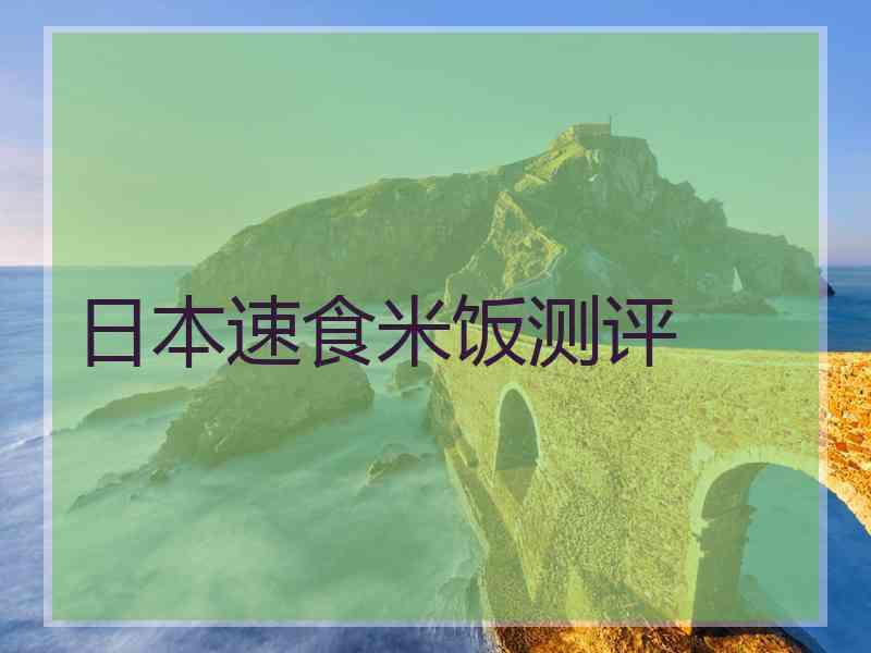 日本速食米饭测评