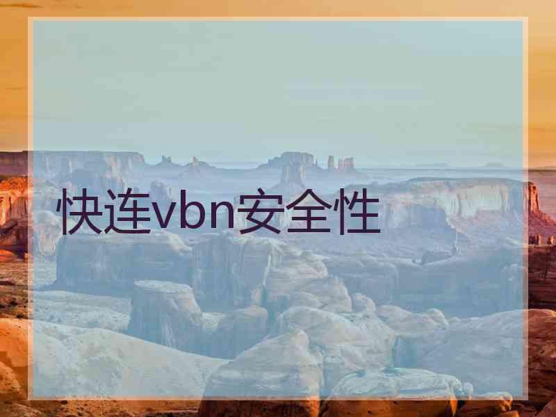 快连vbn安全性