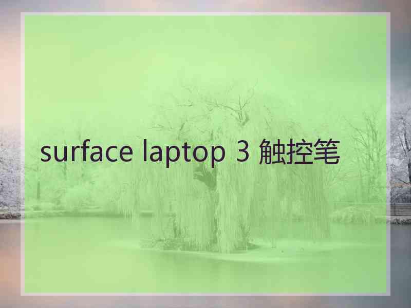 surface laptop 3 触控笔