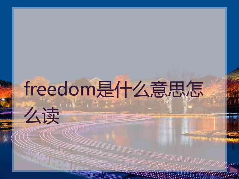 freedom是什么意思怎么读