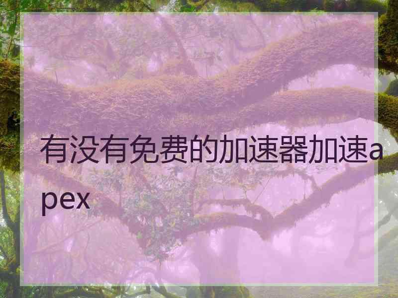 有没有免费的加速器加速apex