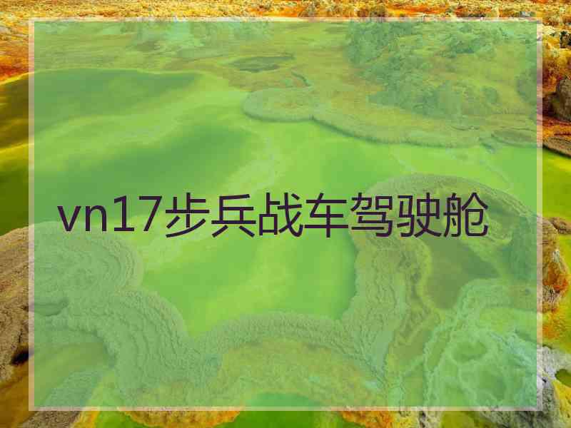 vn17步兵战车驾驶舱