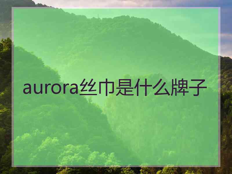 aurora丝巾是什么牌子