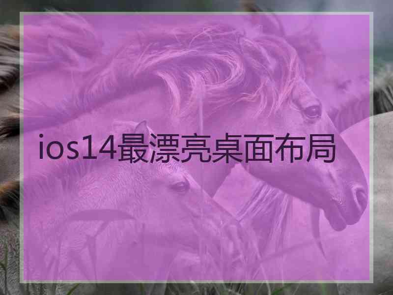 ios14最漂亮桌面布局