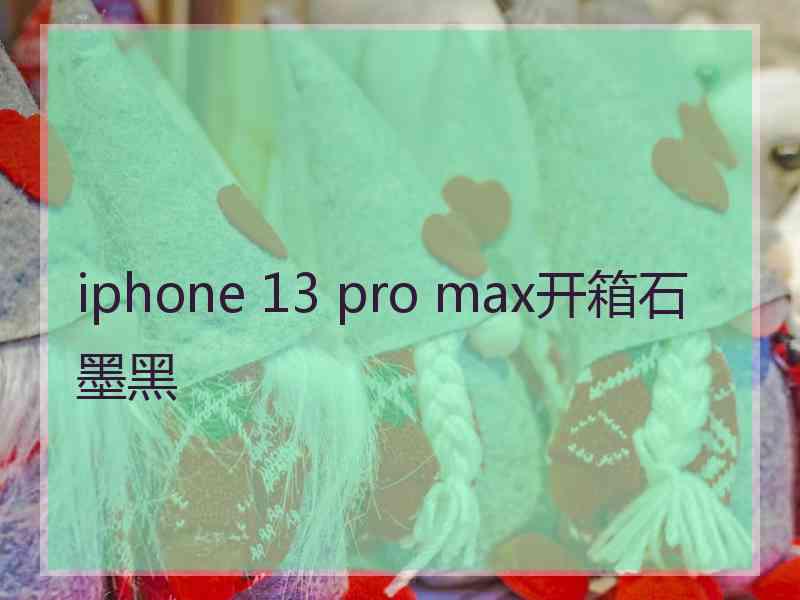 iphone 13 pro max开箱石墨黑