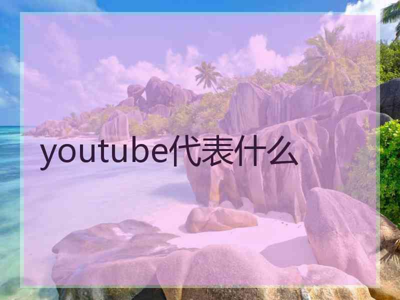 youtube代表什么