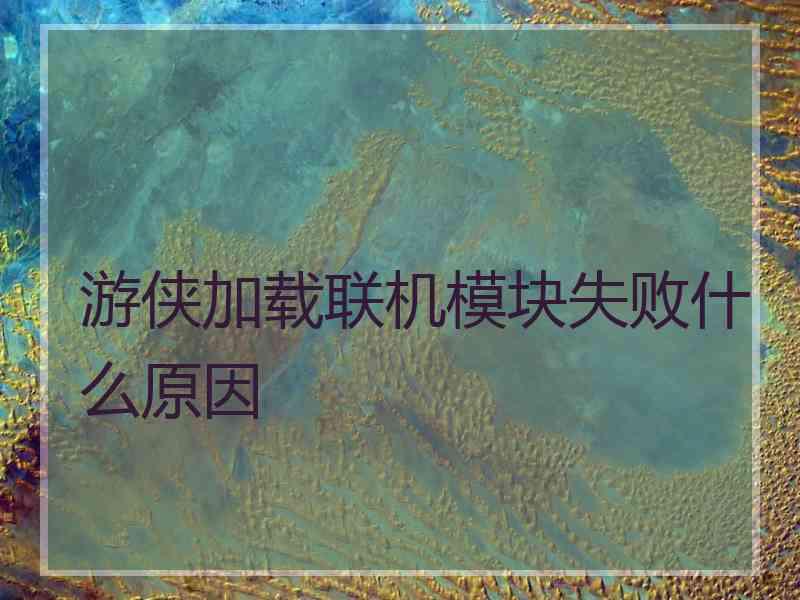 游侠加载联机模块失败什么原因