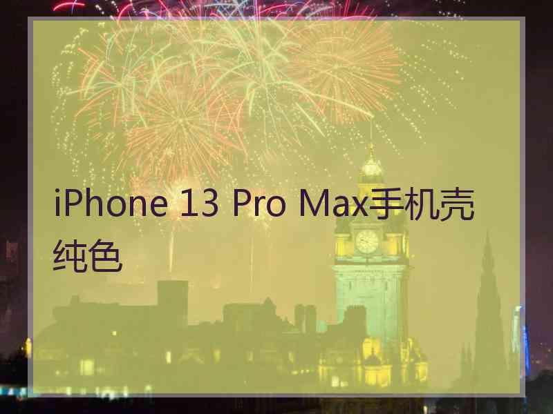 iPhone 13 Pro Max手机壳纯色