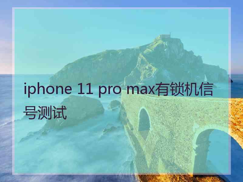 iphone 11 pro max有锁机信号测试