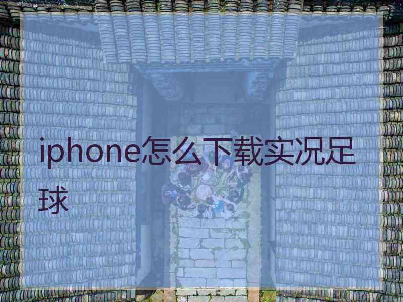 iphone怎么下载实况足球