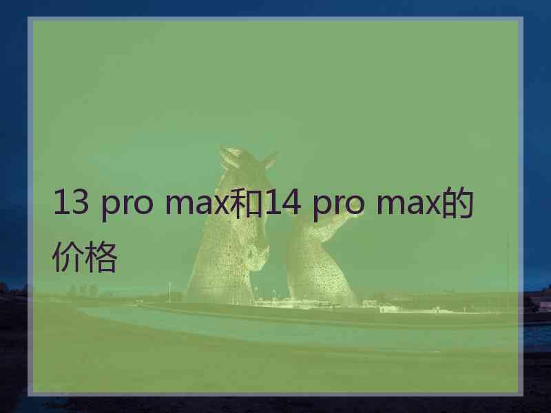 13 pro max和14 pro max的价格