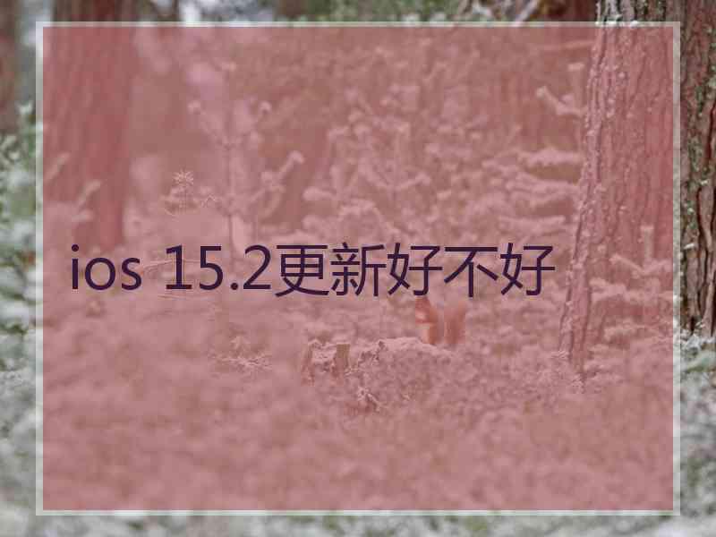 ios 15.2更新好不好