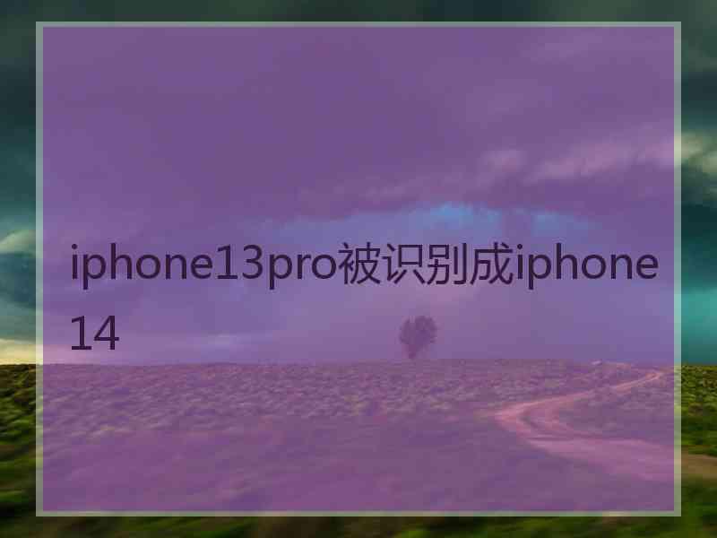 iphone13pro被识别成iphone14