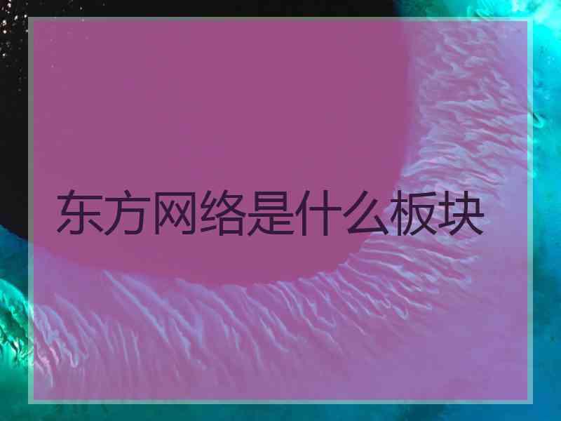 东方网络是什么板块