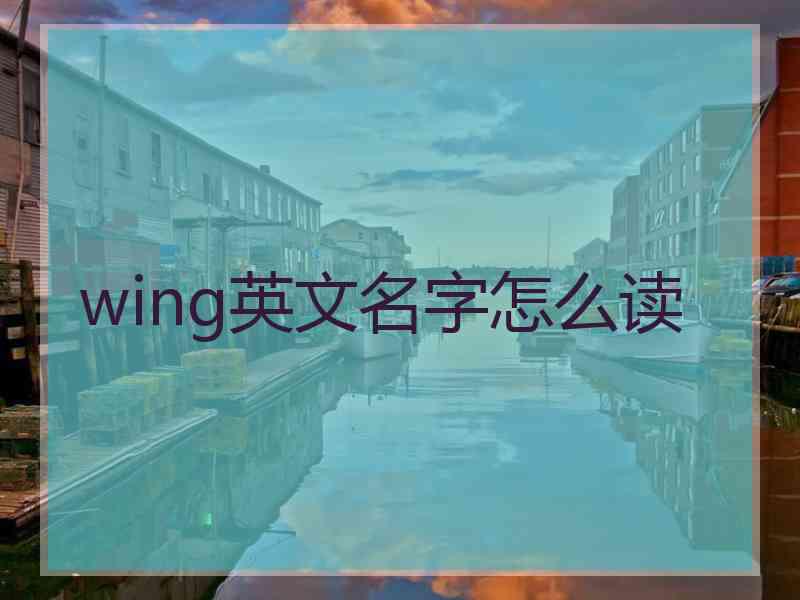 wing英文名字怎么读