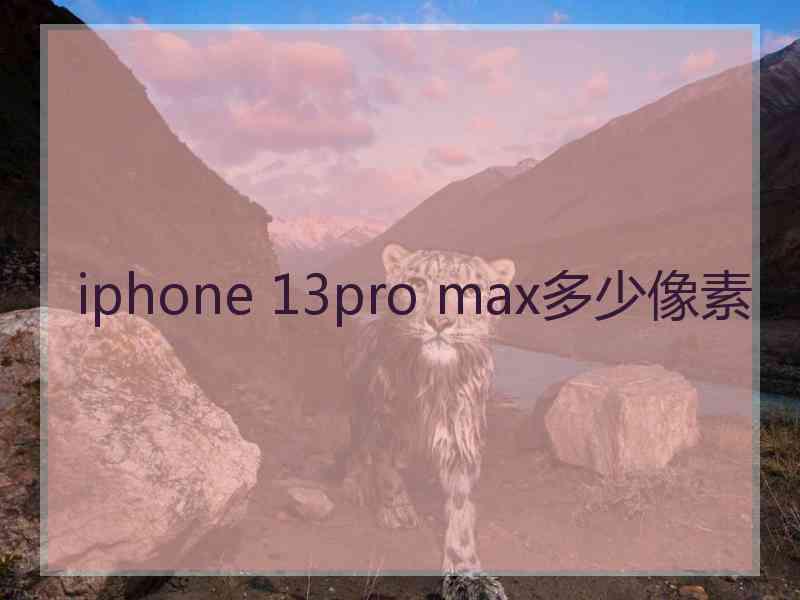 iphone 13pro max多少像素