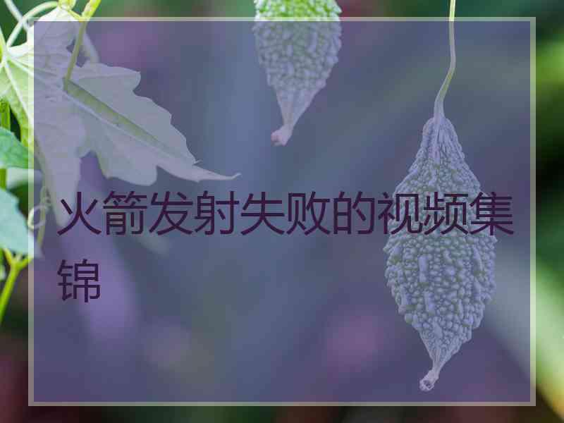 火箭发射失败的视频集锦