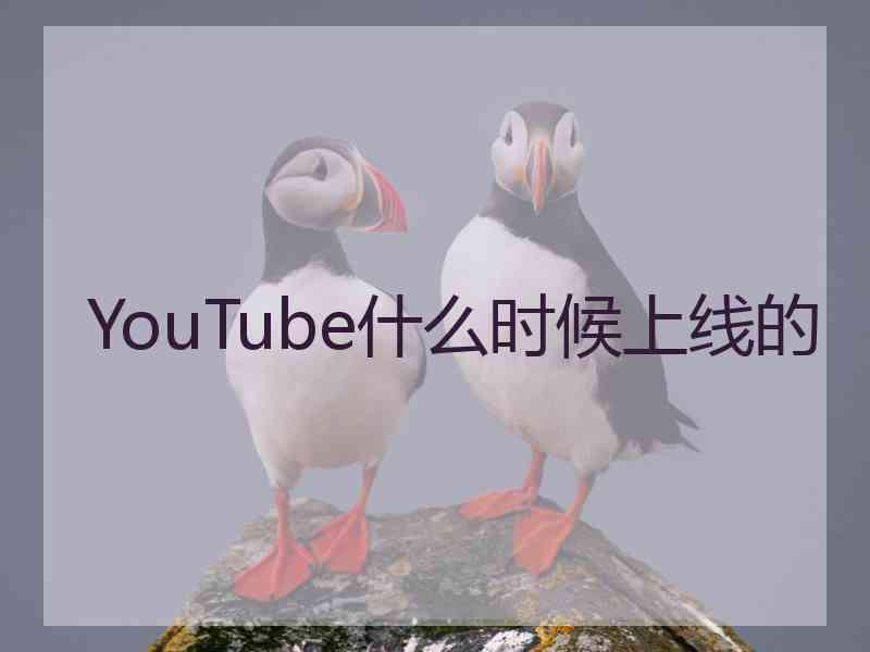 YouTube什么时候上线的