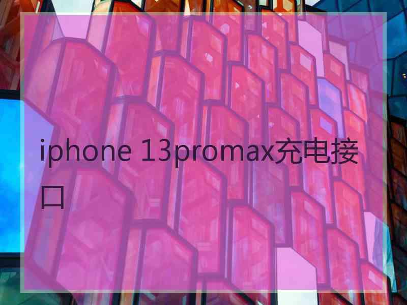 iphone 13promax充电接口