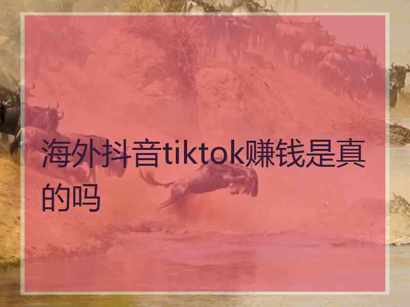 海外抖音tiktok赚钱是真的吗