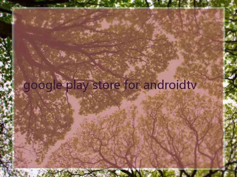 google play store for androidtv