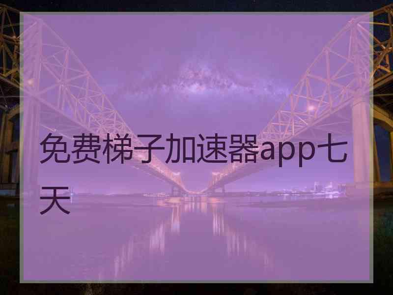 免费梯子加速器app七天