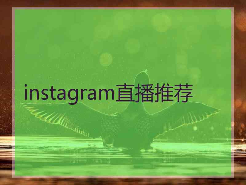 instagram直播推荐