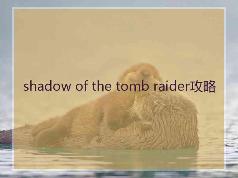 shadow of the tomb raider攻略