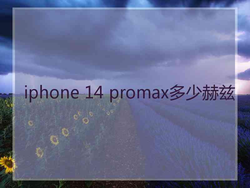 iphone 14 promax多少赫兹