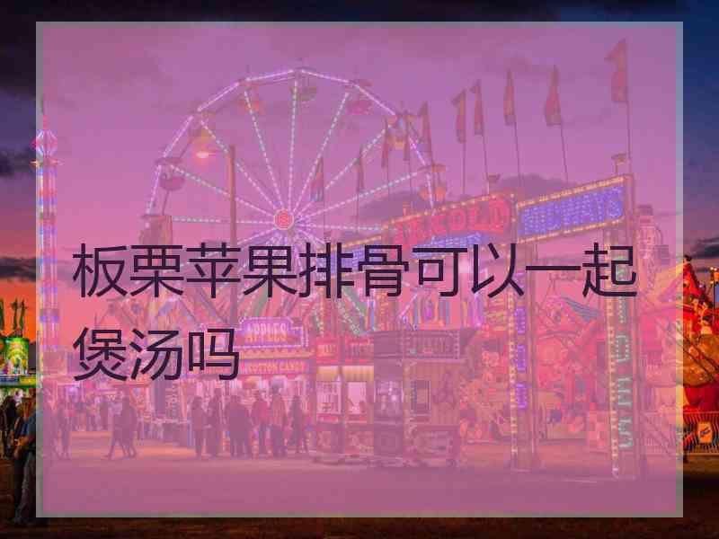 板栗苹果排骨可以一起煲汤吗