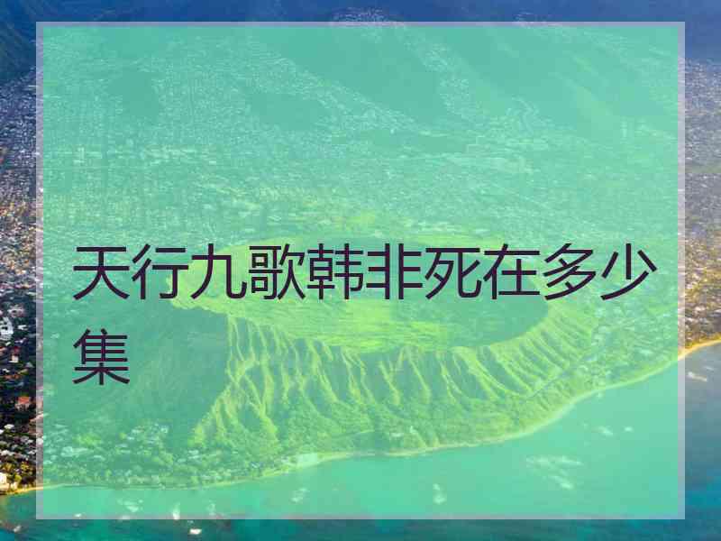 天行九歌韩非死在多少集