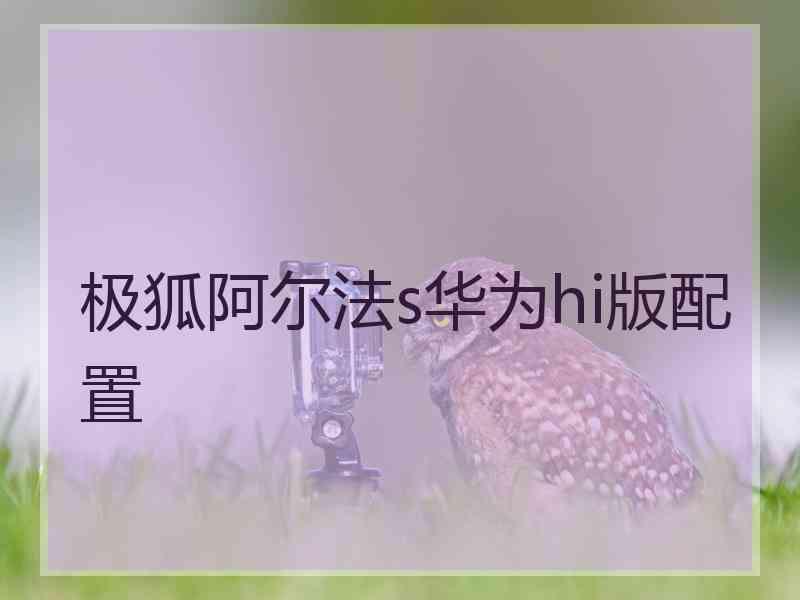 极狐阿尔法s华为hi版配置