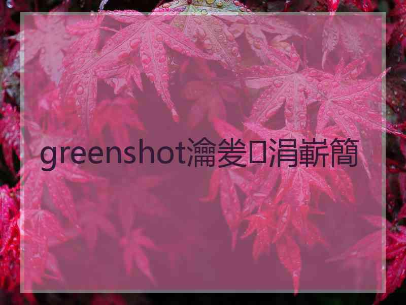 greenshot瀹夎涓嶄簡