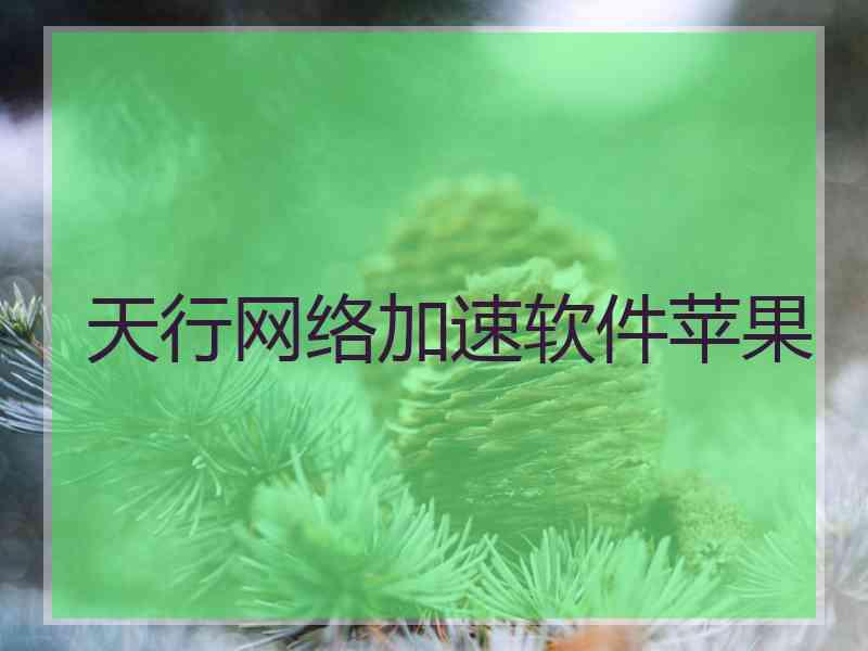 天行网络加速软件苹果