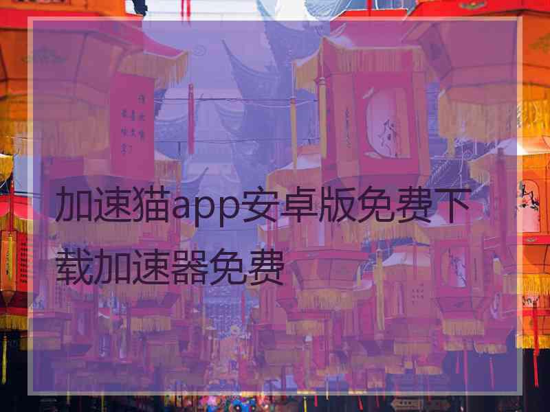 加速猫app安卓版免费下载加速器免费