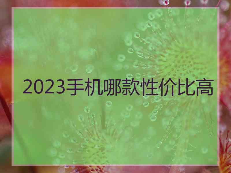 2023手机哪款性价比高