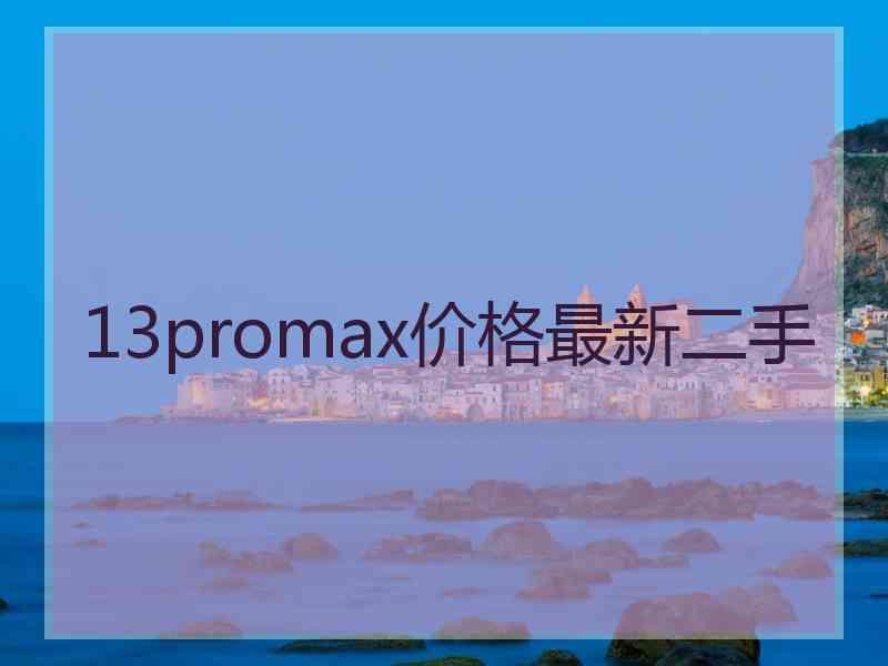 13promax价格最新二手