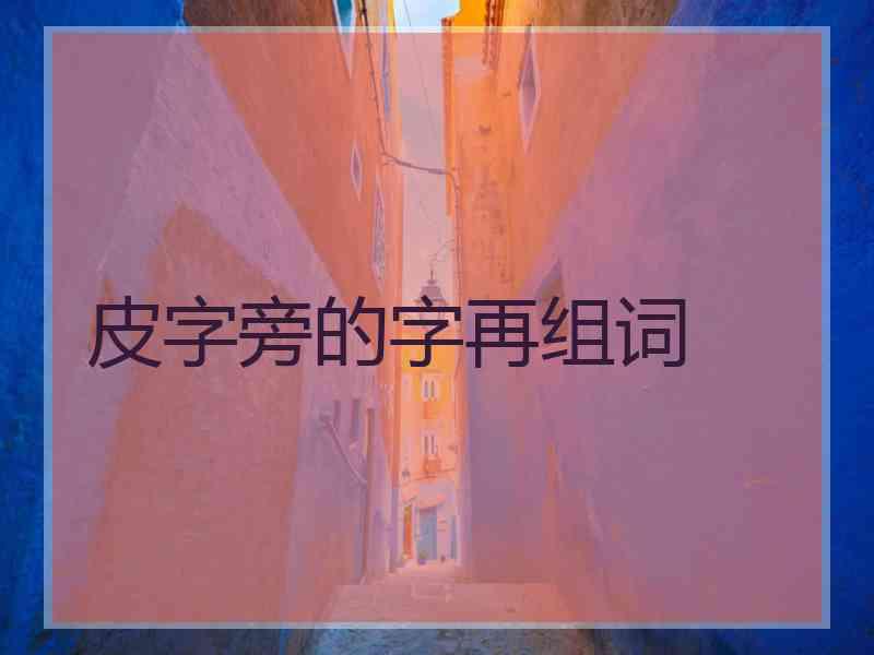 皮字旁的字再组词