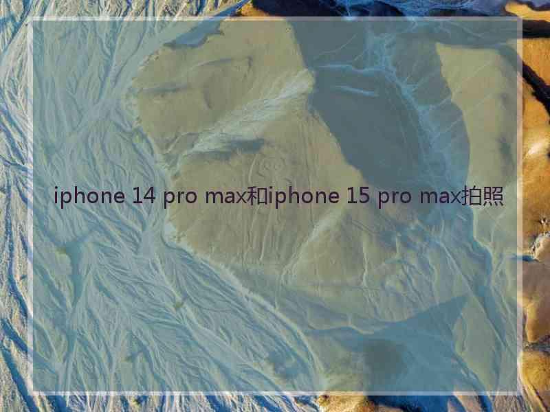 iphone 14 pro max和iphone 15 pro max拍照