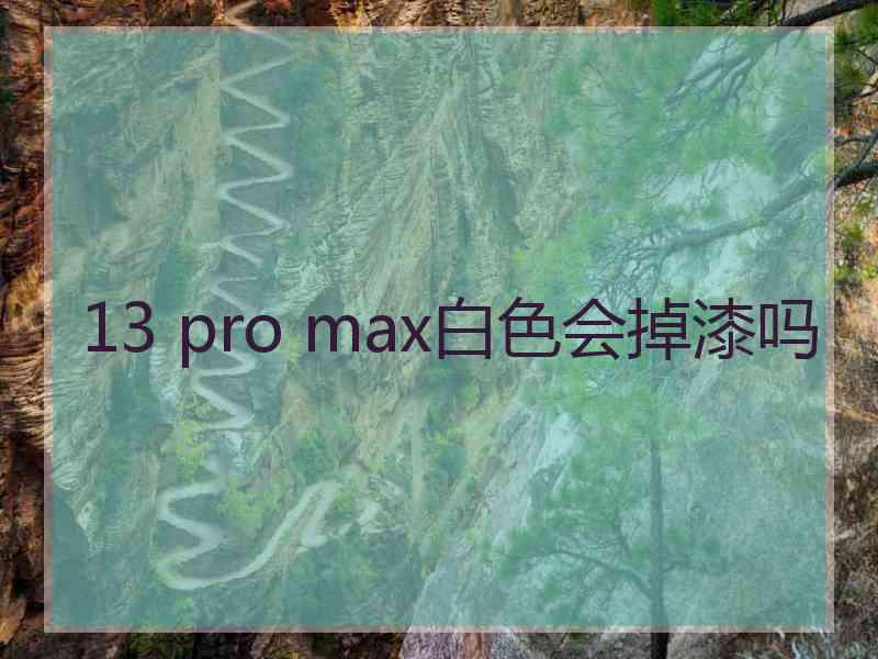 13 pro max白色会掉漆吗