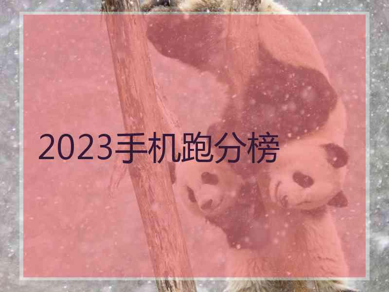 2023手机跑分榜